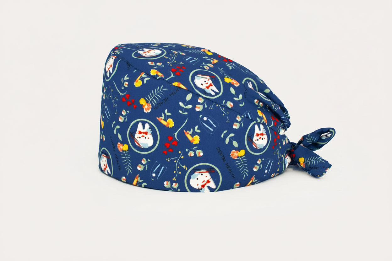 Printed Adjustable Scrub Cap – Unisex Medical & Work Cap