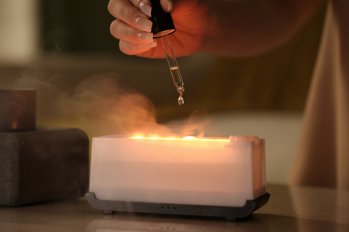 Flame-Effect Aroma Diffuser & Cool Mist Humidifier