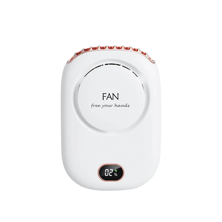 Portable Rechargeable Neck Fan – Hands-Free Cooling Fan with Digital Display