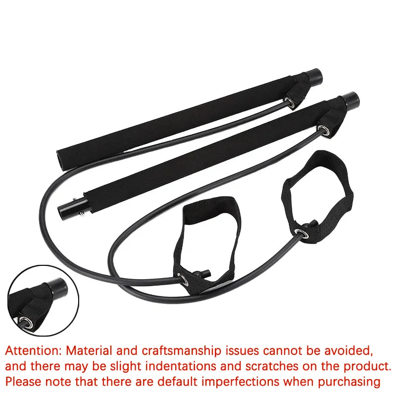 Pilates Resistance Band Set – Full-Body Home Workout Trainer