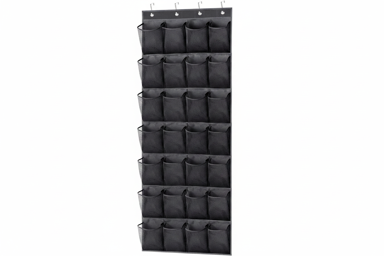 Over The Door Shoe Organizer – 28 Pockets Hanging Storage Holder Hanger Bag Closet