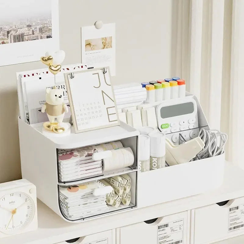 Desktop Storage Organizer with Drawers – Cosmetic & Office Storage Box