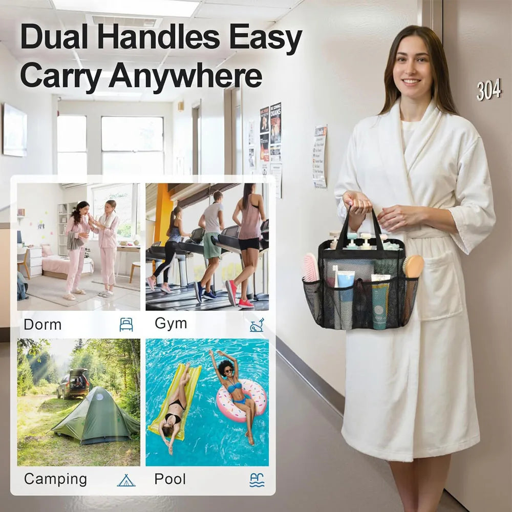Portable Mesh Shower Caddy – Dorm, Gym, Camping & Pool Tote