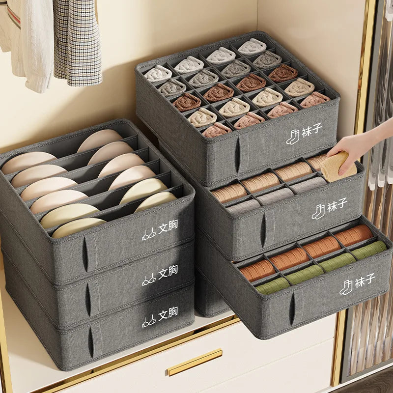 Drawer Organizer Storage Box for Socks, Underwear & Clothing