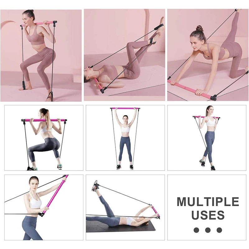 Pilates Resistance Band Set – Full-Body Home Workout Trainer