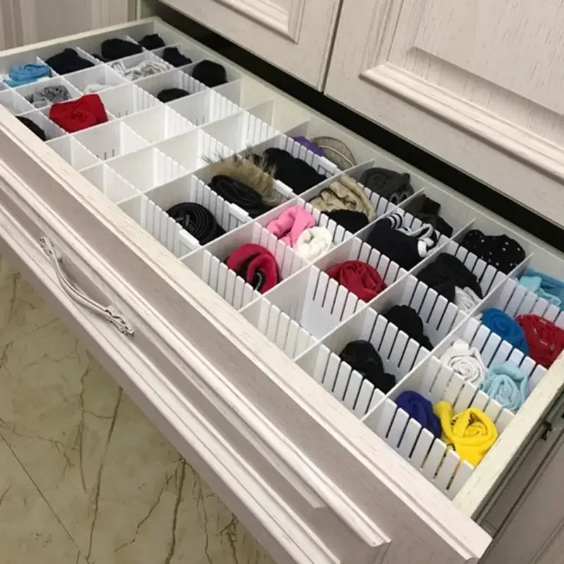 Adjustable Drawer Dividers (5-Pack) – DIY Customizable Plastic Drawer Organizers