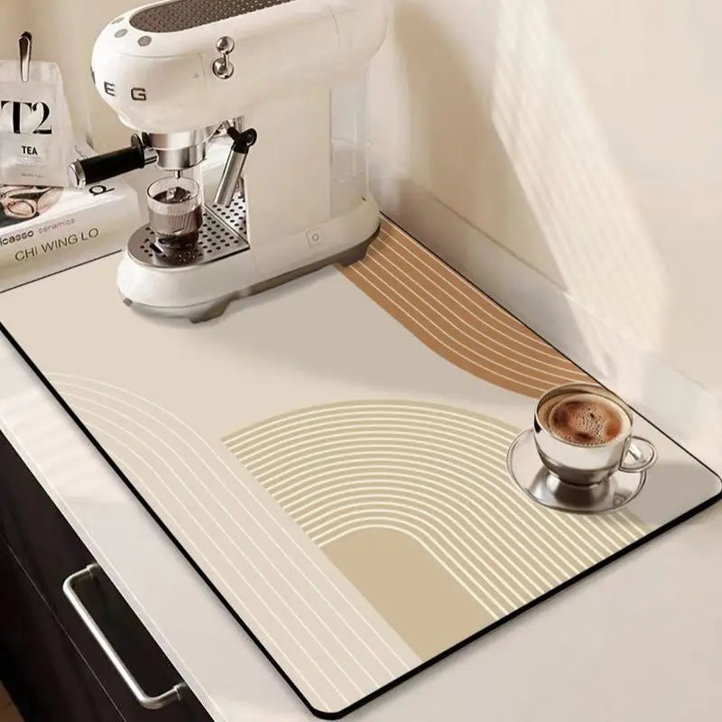 Super Absorbent Dish Drying Mat – Non-Slip Kitchen Counter Mat