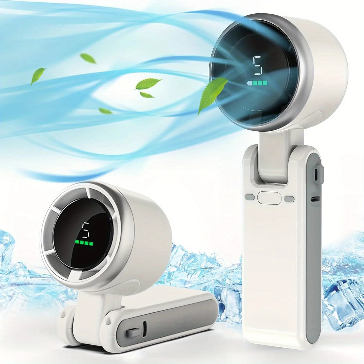 3-in-1 Rechargeable Portable Fan – Neck, Handheld & Desk Use