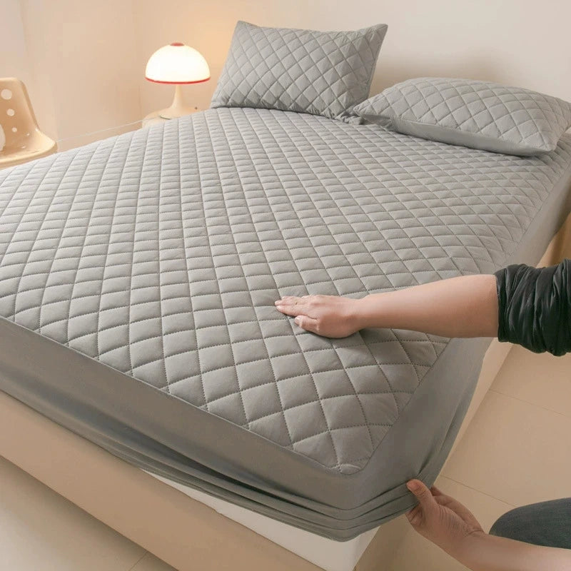 Waterproof Quilted Mattress Protector – Fitted Bed Cover