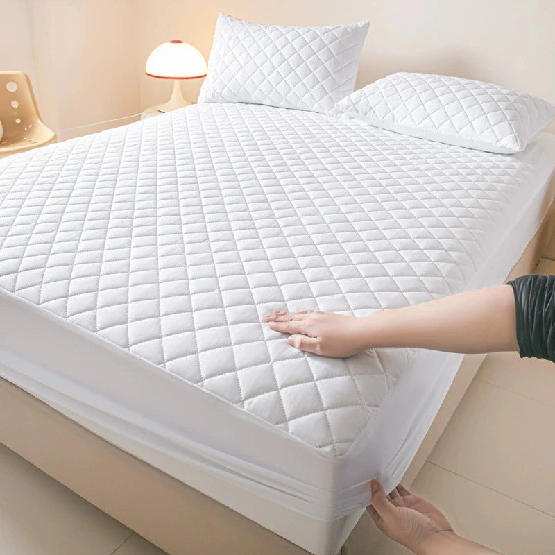 Waterproof Quilted Mattress Protector – Fitted Bed Cover