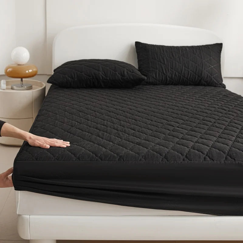 Waterproof Quilted Mattress Protector – Fitted Bed Cover