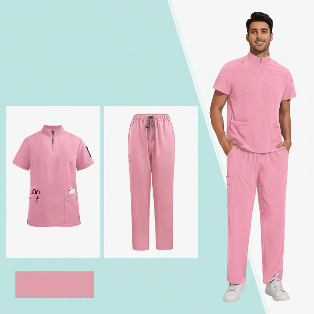 Medical Scrub Uniform Set for Men & Women – Breathable V-Neck Nursing Scrubs.