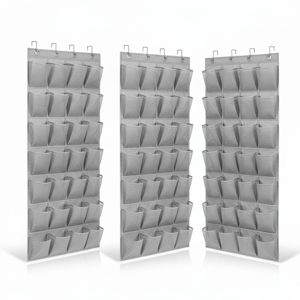 Over The Door Shoe Organizer – 28 Pockets Hanging Storage Holder Hanger Bag Closet