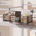 Hanging Bedside Storage Basket with Hooks – Dorm & Bunk Bed Organizer