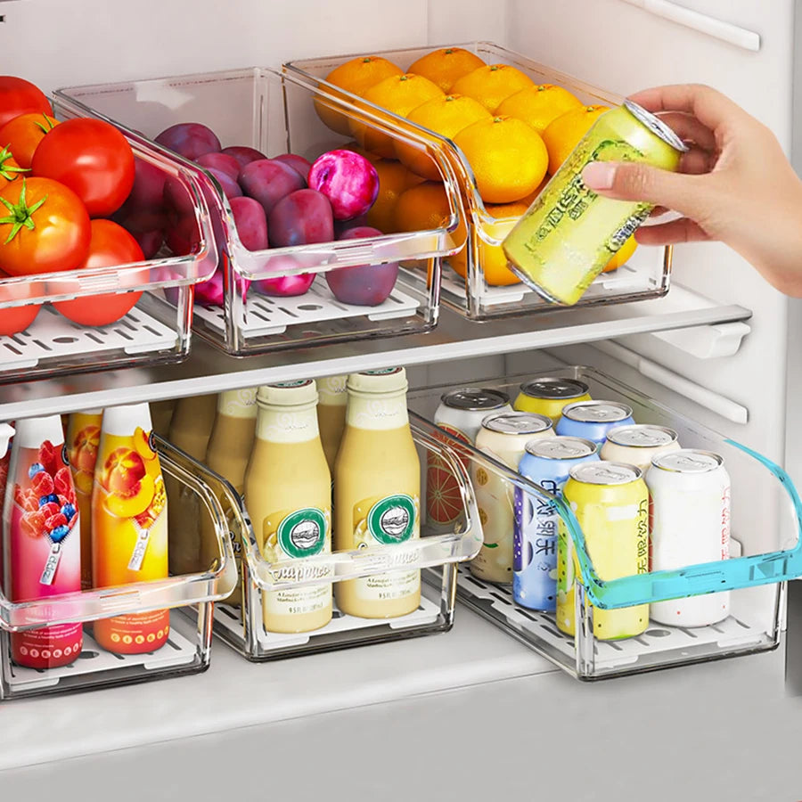 Clear Fridge Organizer Storage Bin – Keep Your Refrigerator Neat & Organized