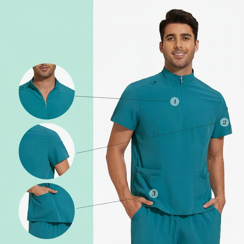 Medical Scrub Uniform Set for Men & Women – Breathable V-Neck Nursing Scrubs.