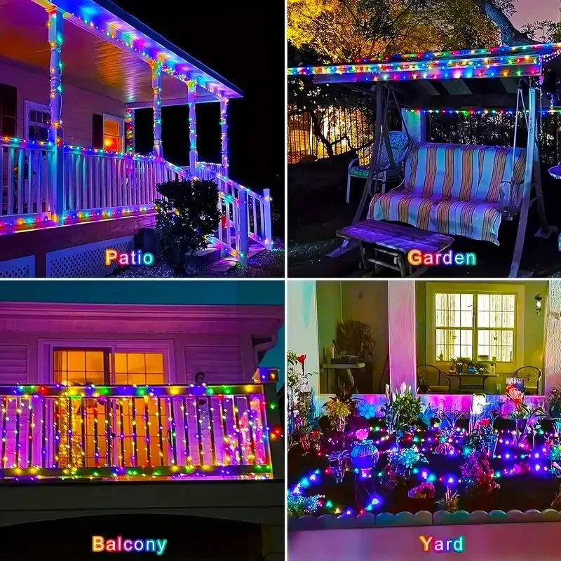 Solar Fairy String Lights – Waterproof 8-Mode Outdoor Garden & Patio Lights
