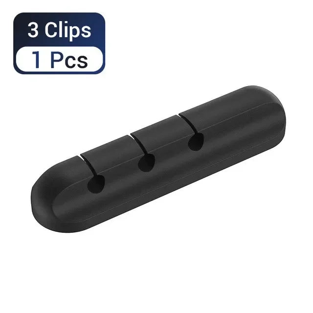 Silicone Cable Organizer Clips – Desktop USB Charging Cable & Cord Management