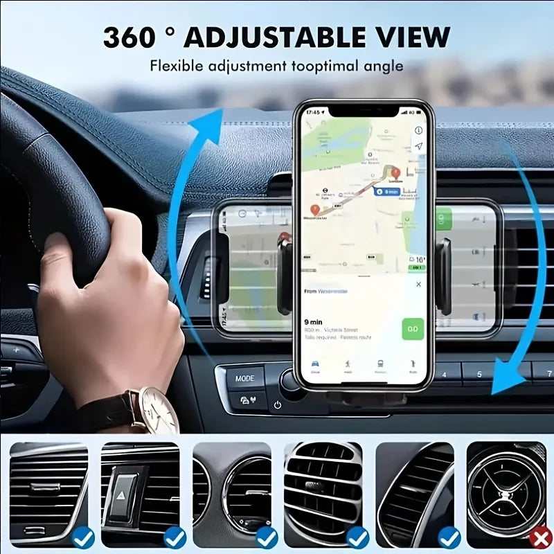 Universal Car Phone Holder – Air Vent Mount for Smartphones 4.7–7.2 Inches