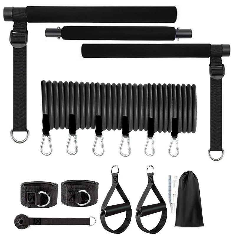 Pilates Resistance Band Set – Full-Body Home Workout Trainer