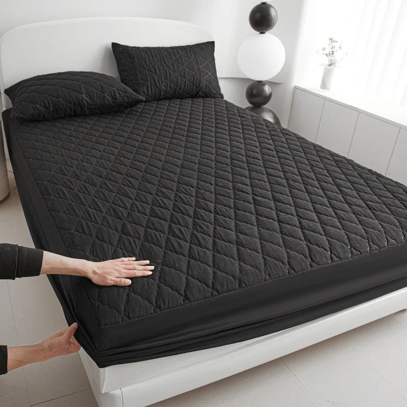 Waterproof Quilted Mattress Protector – Fitted Bed Cover