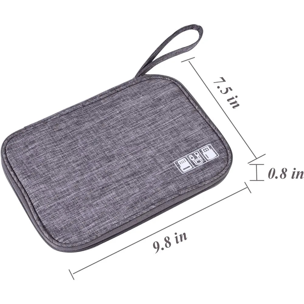 Water-Resistant Electronics Organizer Bag – Cable Travel Pouch