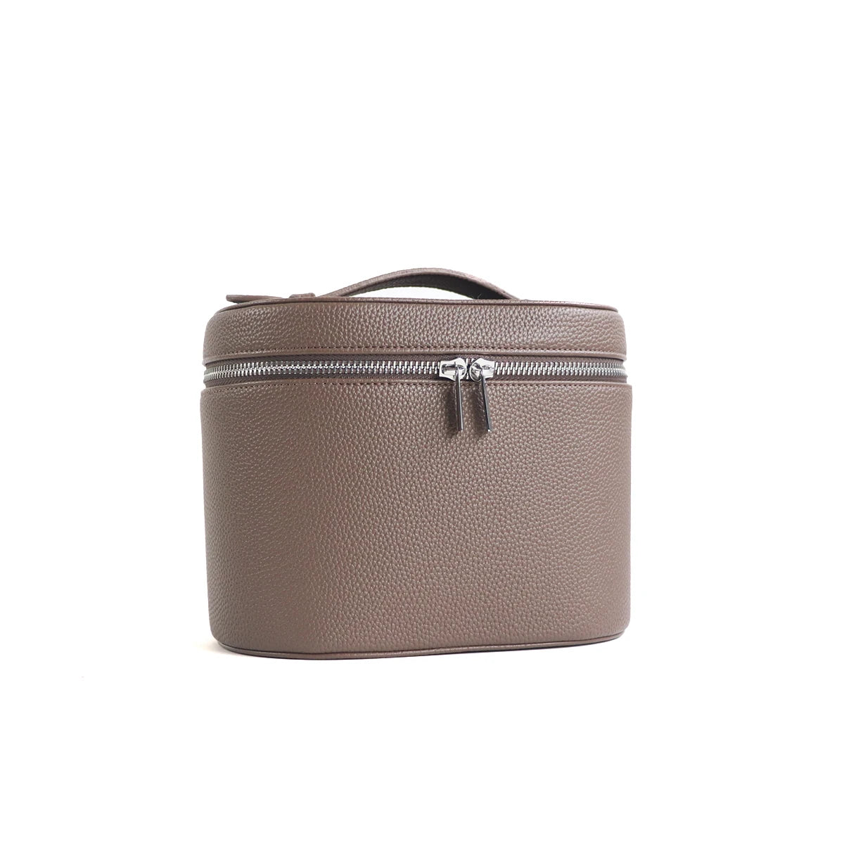 Customizable Round Travel Cosmetic Bag – Large-Capacity PU Leather Organizer