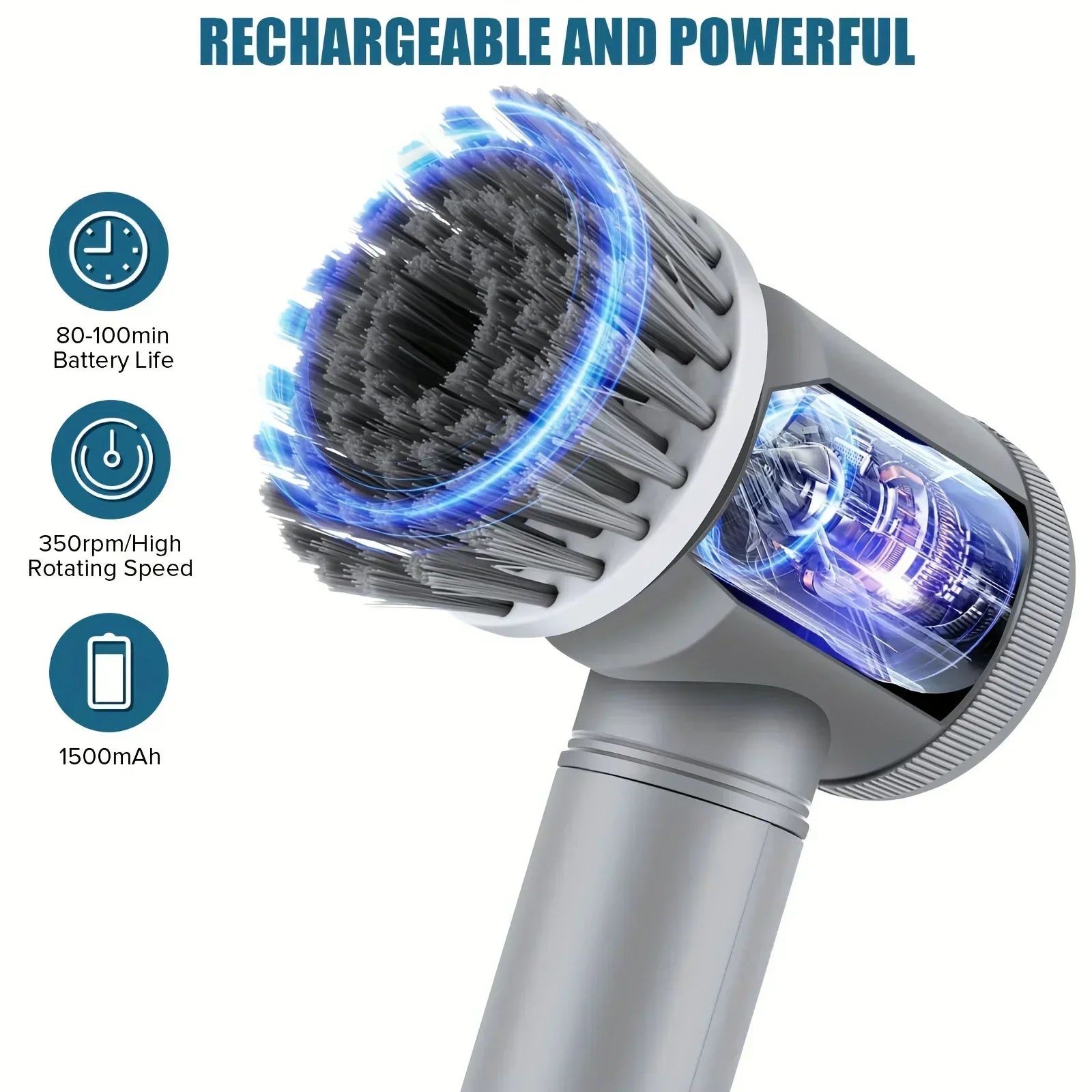 Electric Spin Scrubber – Bathroom Cordless Cleaning Brush