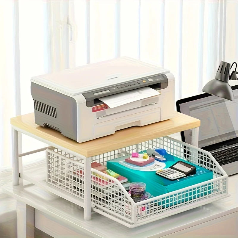 Kitchen Countertop Organizer with Drawer & Wire Basket