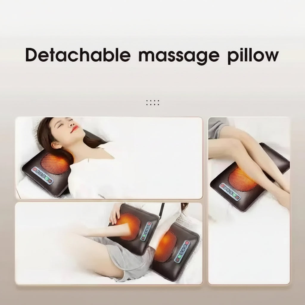 Full Body Heated Vibration Massage Mat – Neck, Back & Leg Relaxation Cushion