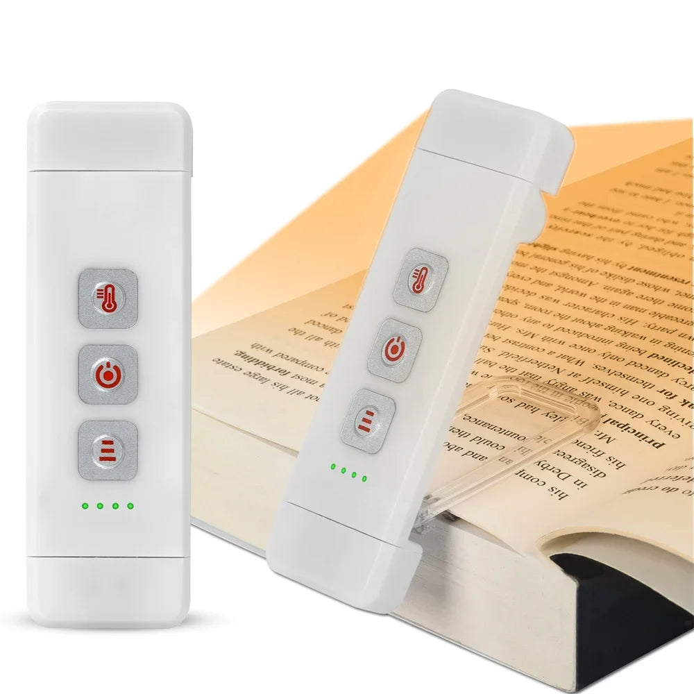 Clip-On Bookmark Book Light with Timer – USB Rechargeable Mini LED Reading Light