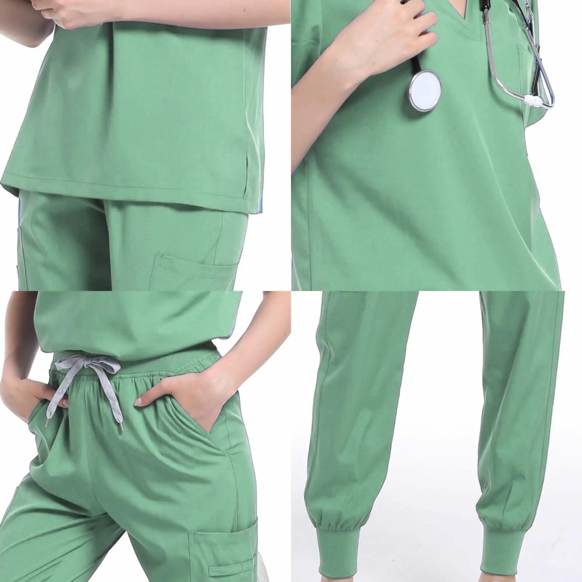 Unisex Medical Scrub Set – Stretch Nursing Uniform for Doctors, Nurses, Dental, Veterinary & Spa Professionals