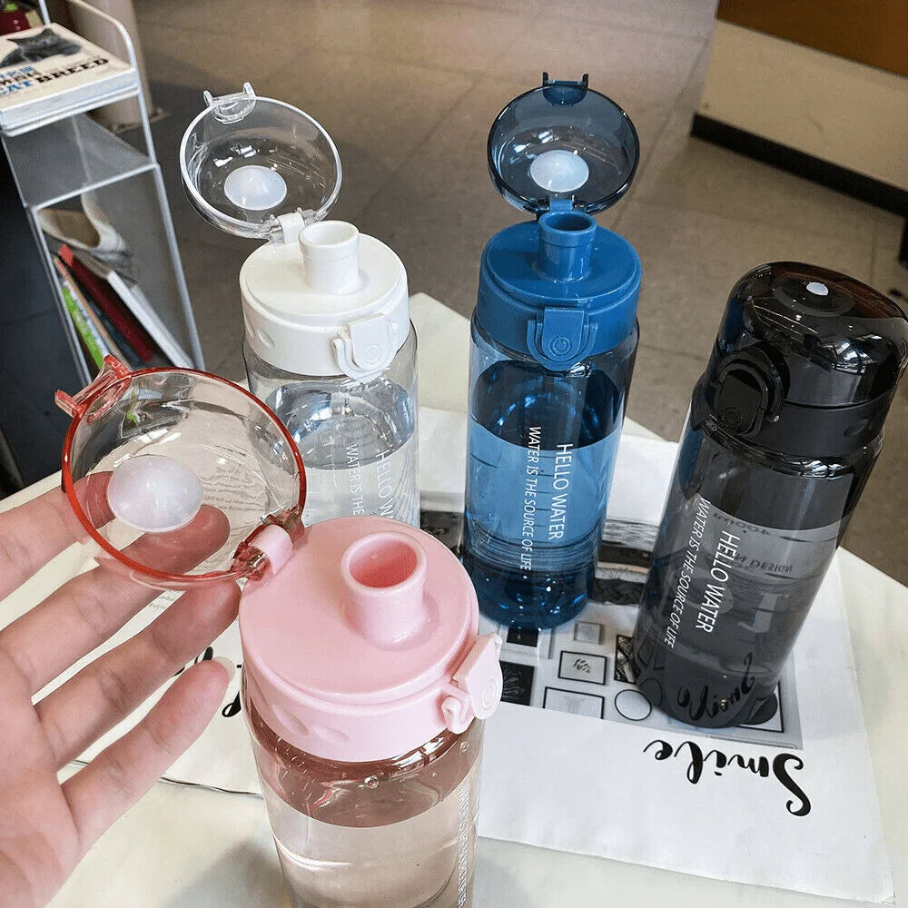 780ml Leak-Proof Sports Water Bottle with Carry Strap