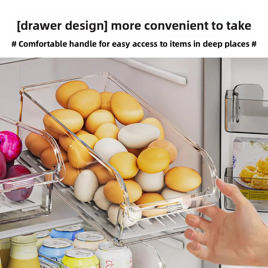 Clear Fridge Organizer Storage Bin – Keep Your Refrigerator Neat & Organized
