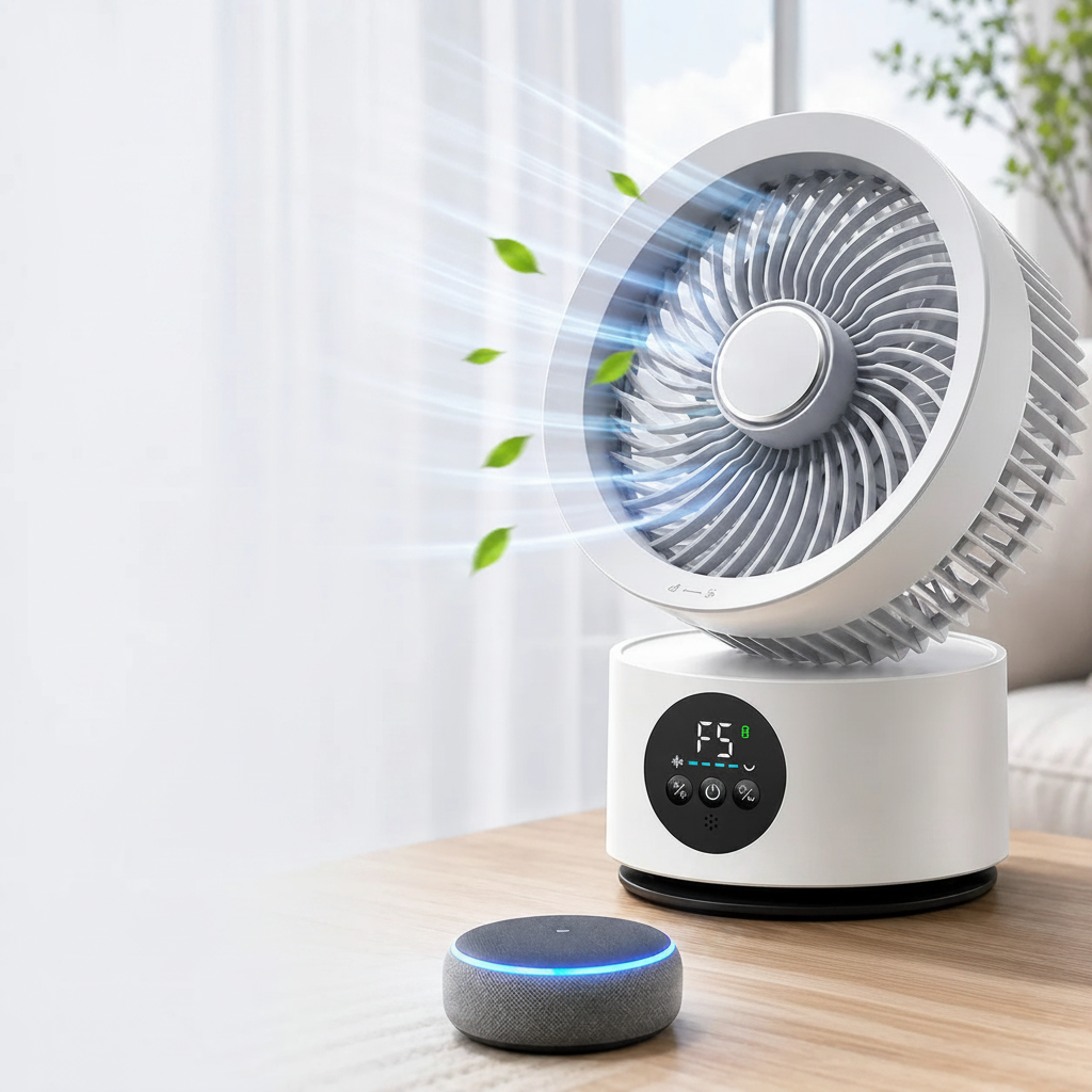 Portable USB Rechargeable Desk Fan with Remote Control | Foldable Wall-Mount Air Circulator & Night Light
