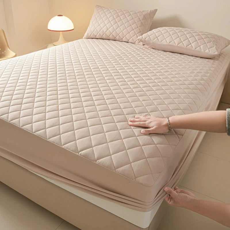 Waterproof Quilted Mattress Protector – Fitted Bed Cover