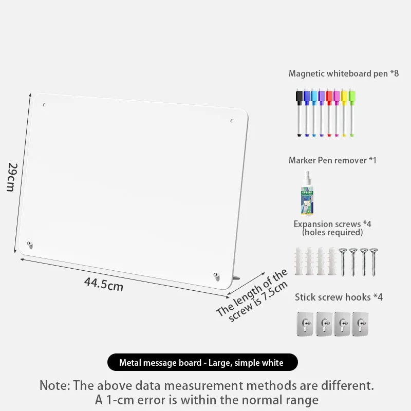 Double-Sided Magnetic Memo Board – Dry Erase & Chalkboard Sign