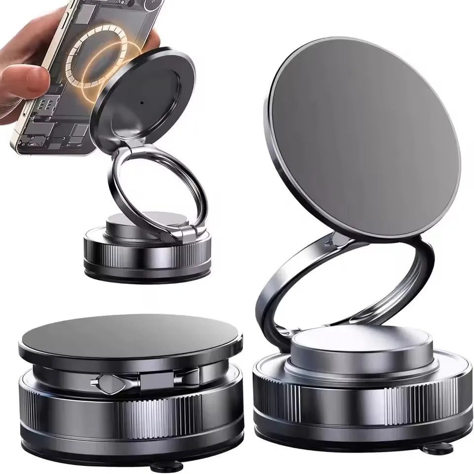 Vacuum Magnetic Car Phone Holder – 360° MagSafe-Compatible Mount