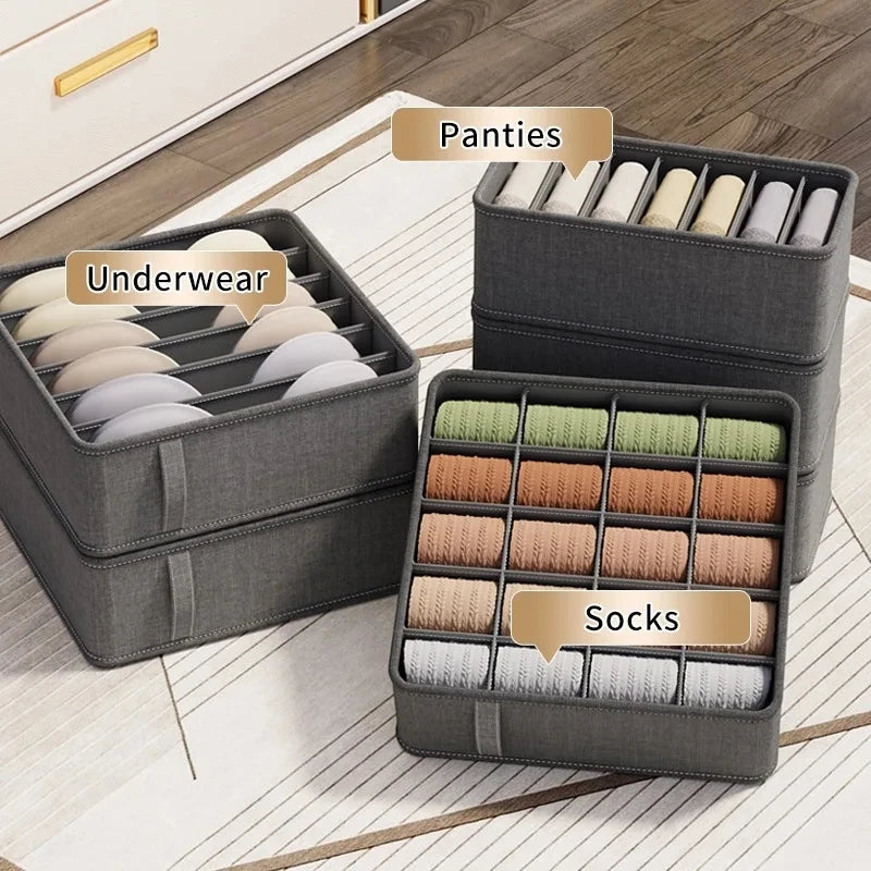 Drawer Organizer Storage Box for Socks, Underwear & Clothing