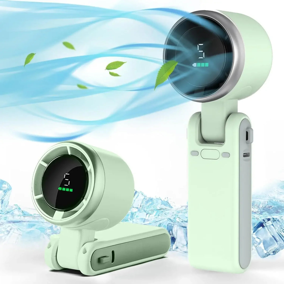 3-in-1 Rechargeable Portable Fan – Neck, Handheld & Desk Use