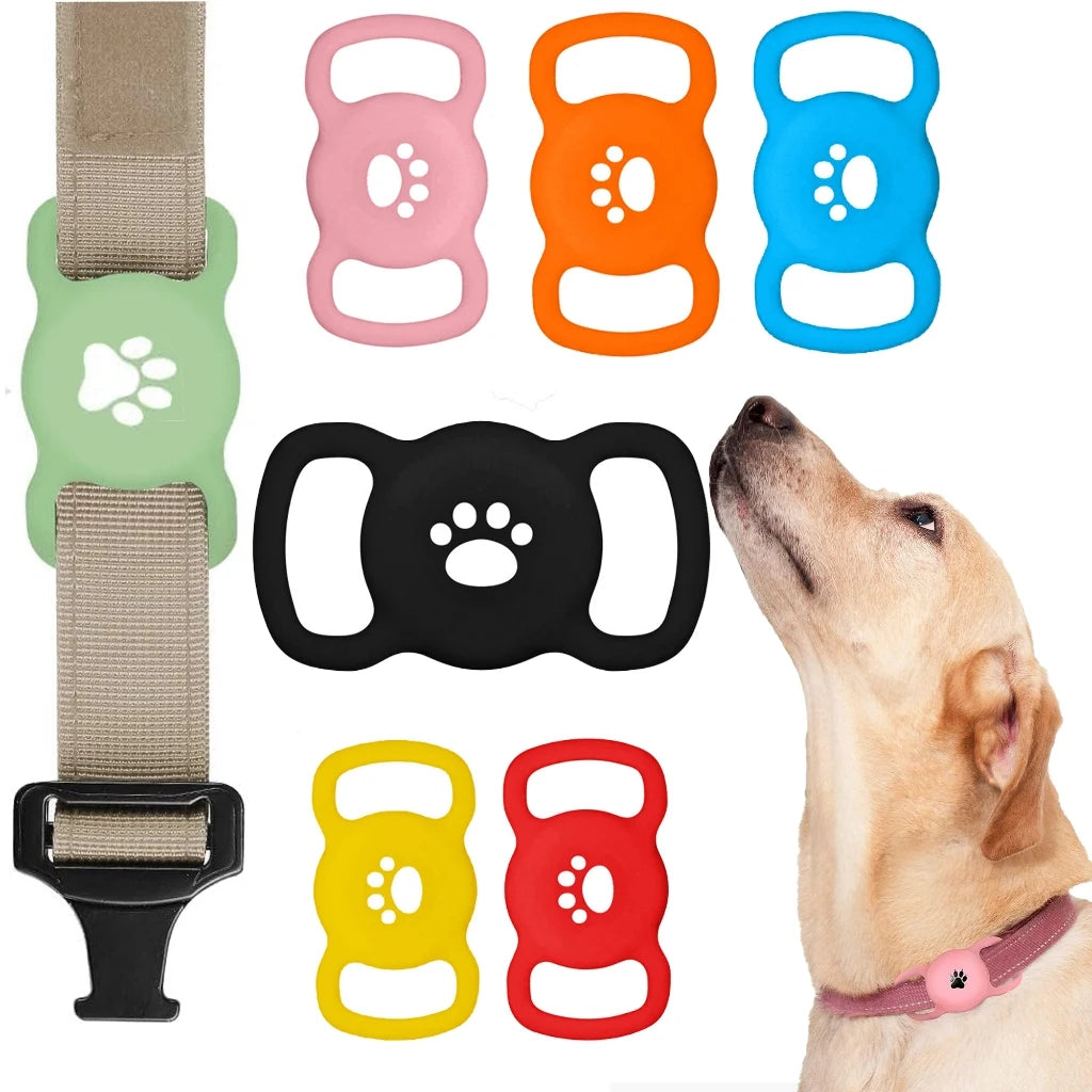 AirTag Dog & Cat Collar Holder – Silicone Full Body Protective