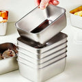 6-Piece Stainless Steel Food Storage Container Set with Lids