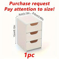 3-Tier Stackable Drawer Organizer – White Desktop Storage Box