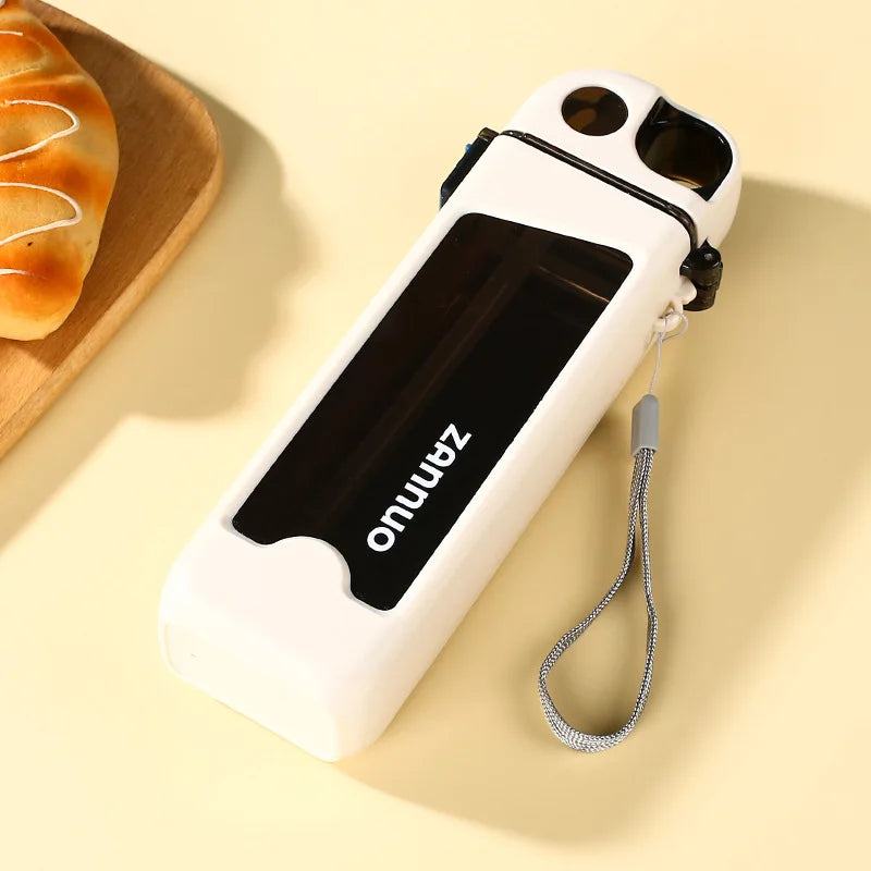 Portable Sports Water Bottle with Straw – Leakproof Reusable Drinking Bottle
