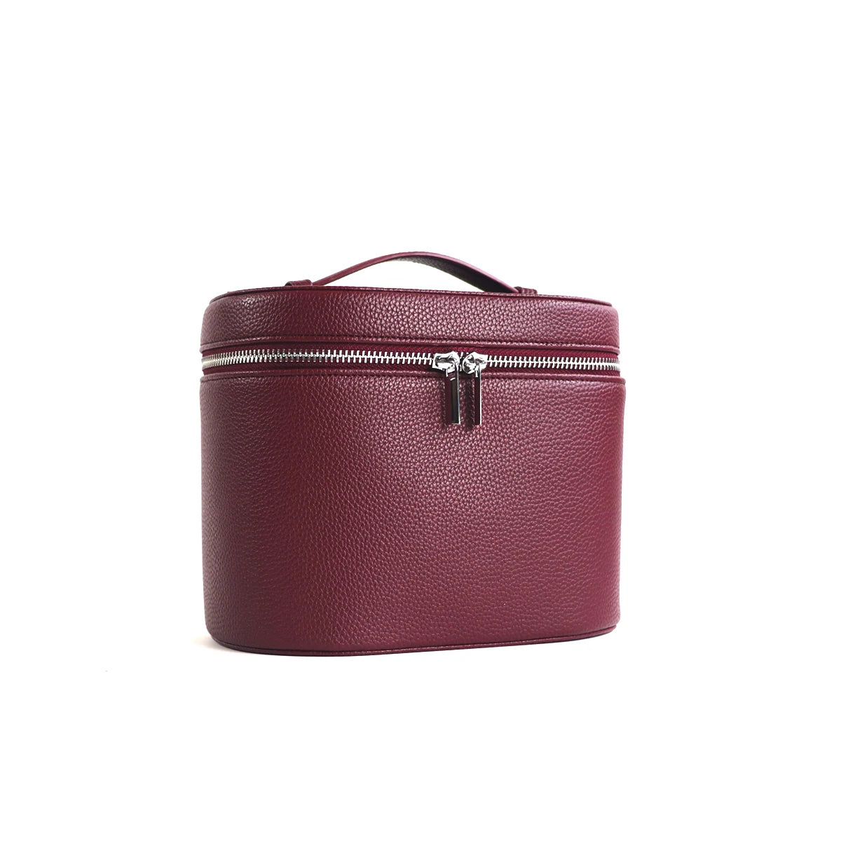 Customizable Round Travel Cosmetic Bag – Large-Capacity PU Leather Organizer