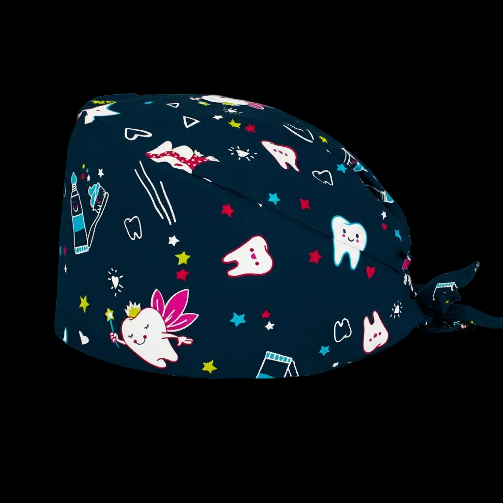 Printed Adjustable Scrub Cap – Unisex Medical & Work Cap