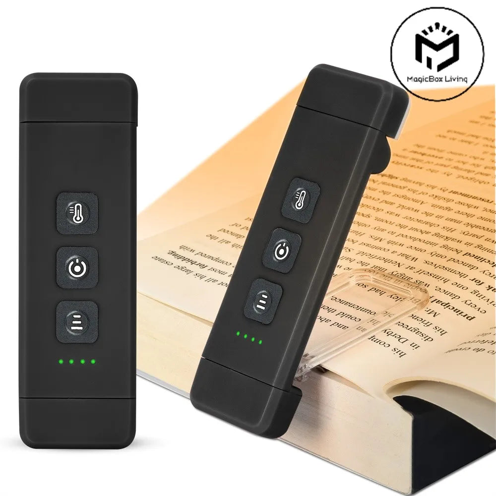 Clip-On Bookmark Book Light with Timer – USB Rechargeable Mini LED Reading Light