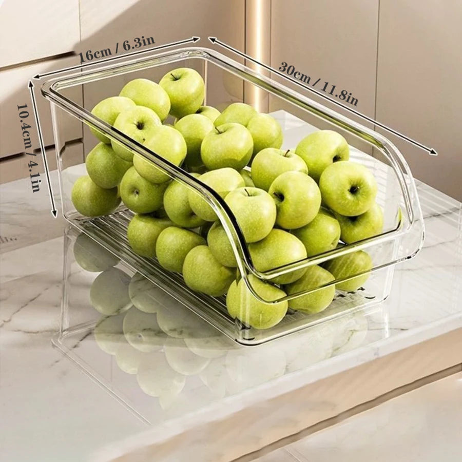 Clear Fridge Organizer Storage Bin – Keep Your Refrigerator Neat & Organized