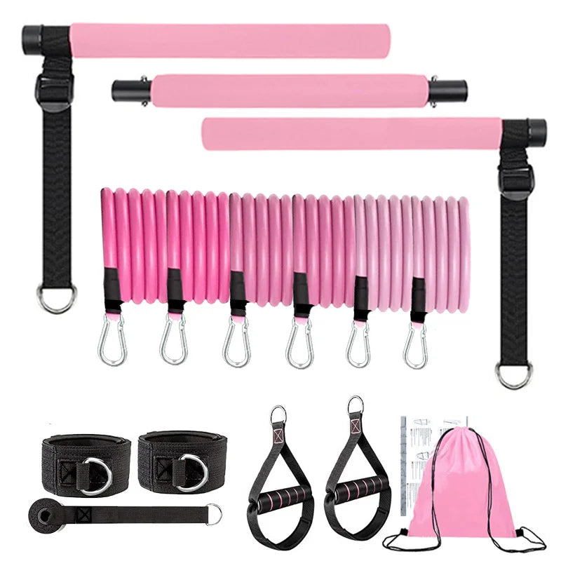 Pilates Resistance Band Set – Full-Body Home Workout Trainer