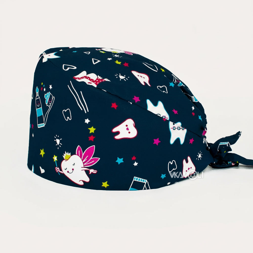 Printed Adjustable Scrub Cap – Unisex Medical & Work Cap